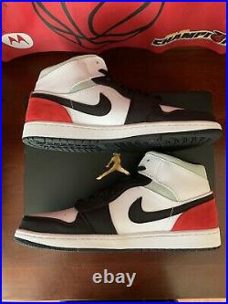 Nike Air Jordan 1 Mid SE Union Black Toe Track Red White Sz 12.5 (852542-100) DS