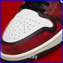 Nike Air Jordan 1 Mid SE Wear-Away Chicago Infrared Red Black DV9565-006 Men's