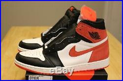Nike Air Jordan 1 Retro High OG Track Red 555088-112 Size 10.5 DS New White RARE