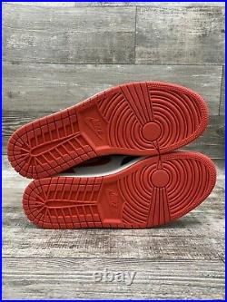 Nike Air Jordan 1 Retro High OG Track Red White Black Suede 555088-112 Size 12