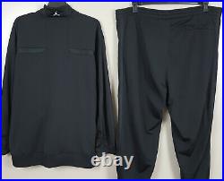 Nike Air Jordan Basketball Track Suit Jacket + Pants Black Rare (size 3xl/ 2xl)