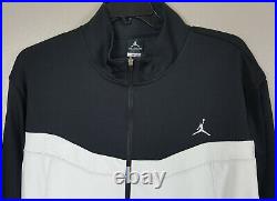 Nike Air Jordan Basketball Track Suit Jacket + Pants Black White New (size 2xl)