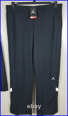 Nike Air Jordan Basketball Track Suit Jacket + Pants Black White New (size 2xl)