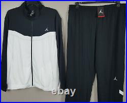 Nike Air Jordan Basketball Track Suit Jacket + Pants Black White New (size 3xl)