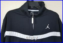 Nike Air Jordan Basketball Track Suit Jacket + Pants Black White Rare (size Xl)