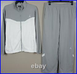 Nike Air Jordan Basketball Track Suit Jacket +pants Cool Grey White (xl / Large)