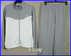 Nike Air Jordan Basketball Track Suit Jacket +pants Cool Grey White (xl / Large)