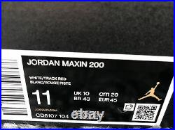 Nike Air Jordan Maxin 200 White Track Red Mens Trainers UK 10 Brand New