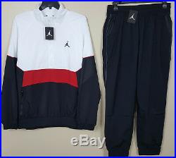 Nike Air Jordan Retro 3 Track Suit Jacket + Pants White Red Black New (2xl / Xl)