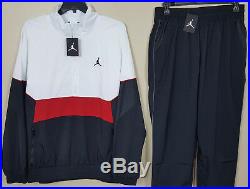 Nike Air Jordan Retro 3 Track Suit Jacket + Pants White Red Black New (2xl / Xl)