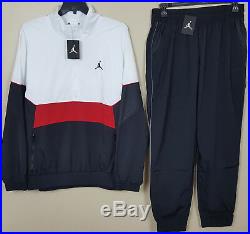 Nike Air Jordan Retro 3 Track Suit Jacket + Pants White Red Black New (size 2xl)