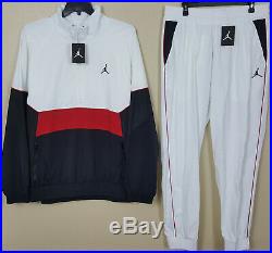 Nike Air Jordan Retro 3 Track Suit Jacket + Pants White Red Black New (size 3xl)