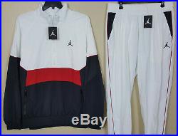 Nike Air Jordan Retro 3 Track Suit Jacket + Pants White Red Black New (size 3xl)