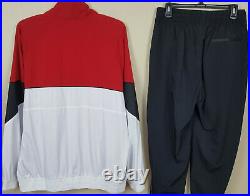 Nike Air Jordan Retro 3 Track Suit Jacket +pants Red White Black (size XL / 2xl)