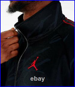 Nike Air Jordan Retro Track Jacket Zip 2xl XXL Black / Red 1 3 4 5 9 11 12 13 14