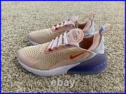 Nike Air Max 270 Washed Coral/Football Grey/Track Red CW5589-600 Women's Size 7