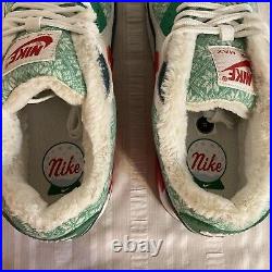 Nike Air Max 90 SE Nordic Christmas Shoes DC1607 100 White Red Green Sz 9.5