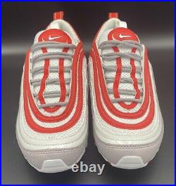 Nike Air Max 97 Platinum Tint/Track Red US Womens Size 5.5 NEW 100% Authentic