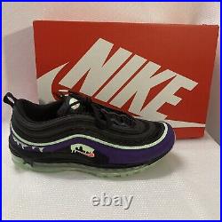 Nike Air Max 97 SE Halloween Shoes DC1500 001 Black Purple Green Glow Sz 10