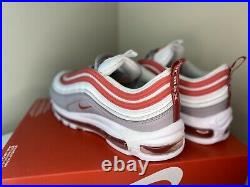 Nike Air Max 97 Women's Size 10.5 Platinum Tint/track Red Shoes CI7388-002