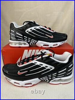Nike Air Max Plus 3 Black/White/Track Red Sneaker Men's Size 10 CJ0601-001