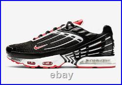 Nike Air Max Plus 3 TN Black White Track Red CJ0601-001 Men's 7.5-13 Brand New