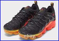 Nike Air Max Vapormax Plus FRESH SUNSET BLACK RED ORANGE DJ5525-001 sz 11.5 Men