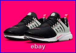 Nike Air Presto Black Hyper Pink Light Silver 878068-019 sz 12 Women = 10.5 Men