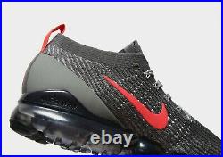 Nike Air VaporMax Flyknit 3 (Men UK Sizes 10 & 12) Iron Grey / Track Red