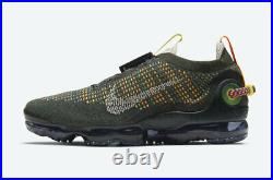 Nike Air Vapormax 2020 Flyknit FK Olive Green Newsprint Multicolor CW1765-001