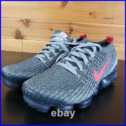 Nike Air Vapormax Flyknit 3 Grey Track Red CT1270-001 Mens Size Shoes