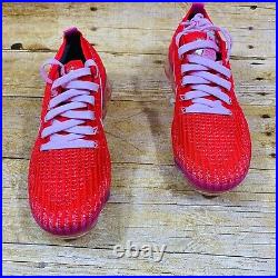 Nike Air Vapormax Flyknit 3 Track Red Pink Foam CU4756-600 Running Shoes Women's