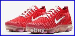 Nike Air Vapormax Flyknit 3 Track Red Pink White 2020 Wmns Sz 7 Cu4756 600