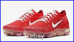 Nike Air Vapormax Flyknit 3 Track Red Pink White CU4756-600 Women's Size 7