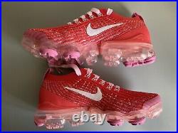 Nike Air Vapormax Flyknit 3 Track Red Pink White CU4756 600 Womens Size 5 New