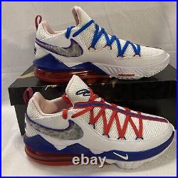 Nike Lebron 17 Low Tune Squad Space Jam Shoes CD5007 100 White Blue Red