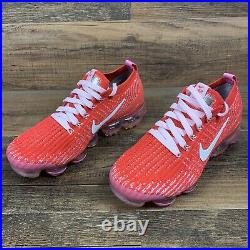 Nike Women's Air VaporMax Flyknit 3 Track Red White Pink CU4756-600 Size 6.5