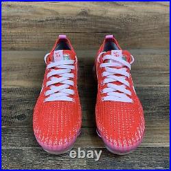 Nike Women's Air VaporMax Flyknit 3 Track Red White Pink CU4756-600 Size 8