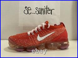 Nike Women's Air Vapormax Flyknit 3 Track Red White Pink CU4756-600 Size 7