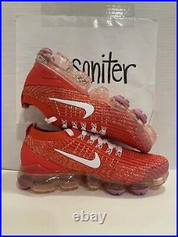 Nike Women's Air Vapormax Flyknit 3 Track Red White Pink CU4756-600 Size 7