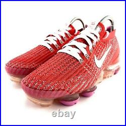 Nike Women's Air Vapormax Flyknit 3 Track Red White Pink Shoes CU4756-600 Size 7