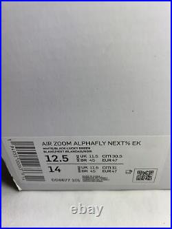 Nike ZoomX Alphafly Next% Flyknit Kenya Men's Size 12.5 WHT/BLK-GRN DD8877 101