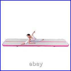 Pink 51m Air Track Inflatable Cheerleaders Gymnastics Mat Tumbling Gym Yoga Mat