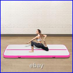 Pink Thickened Air Track Tumbling Inflatable Mat Gymnastic Yoga Training Pad US
