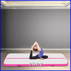 Portable Pink Air Track Tumbling Inflatable Mat Gymnastic Yoga Training Pad