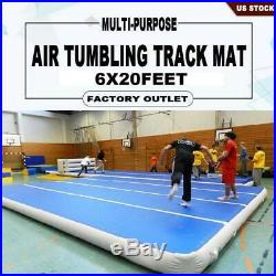 Pro 6x20 ft Air Track Floor Home Gymnastics Tumbling Mat GYM With Pump Yoga AAA