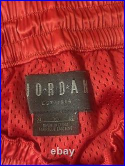 RARE Nike Air Jordan Mens XL Red track suit pants jacket Set Slick Satin j216