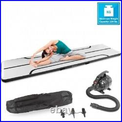 SereneLife SLGM4KB Gymnastics, Yoga Inflatable Training Air Mat 13 Ft with Bag
