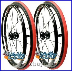 Set Of 2 24 Sun Fusion 16 Spokes Wheel With Primo Red V-track Tire & Air Tube