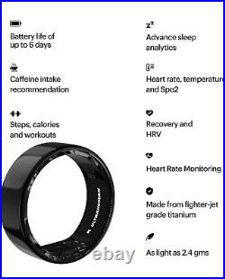 Ultra Human Ring AIR- Size 12 Heart, Sleep, Activity Track, 6 Days Battery Life